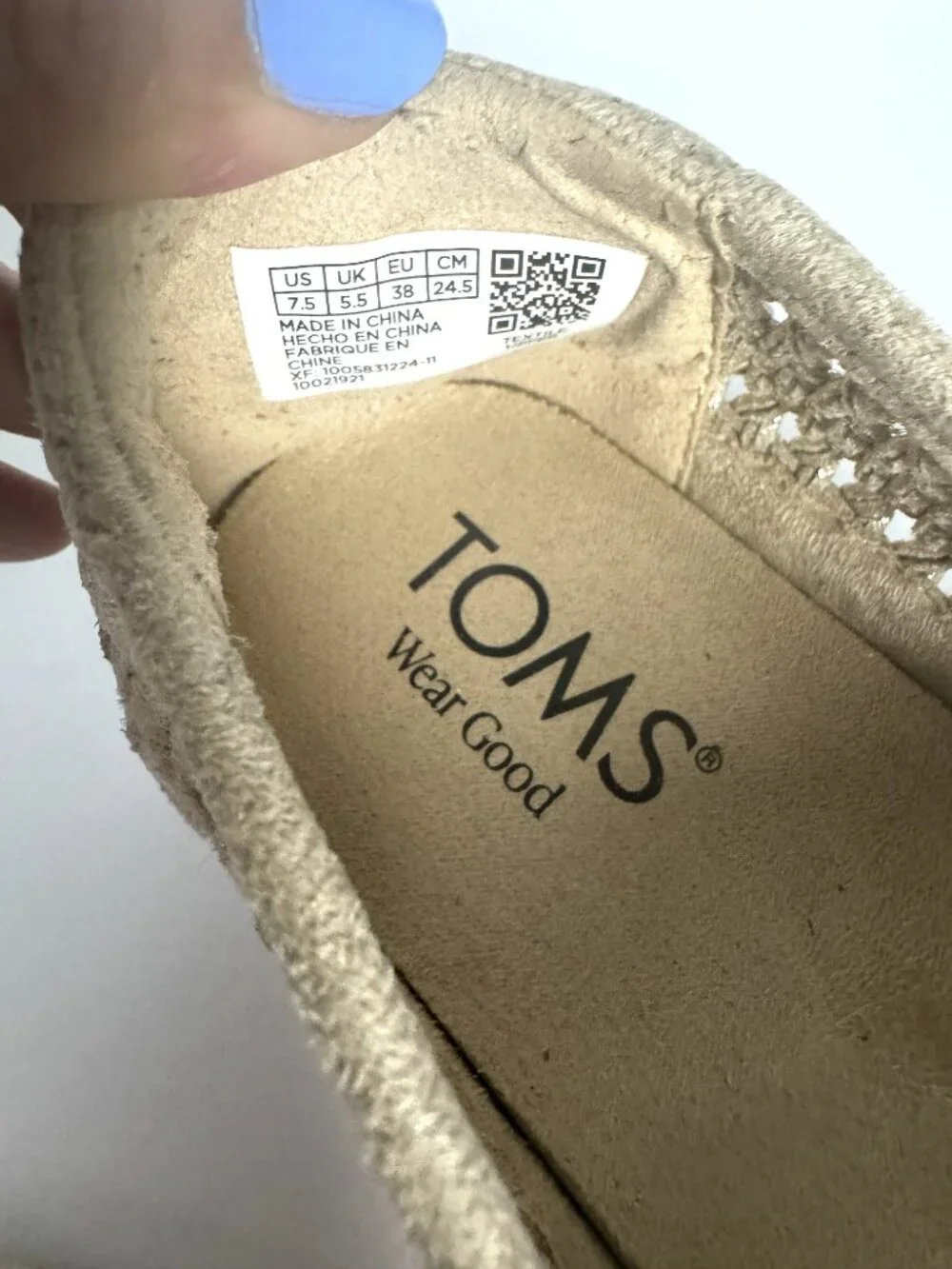 Toms add touch
